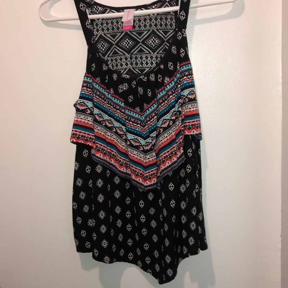 Multi patterned tank top